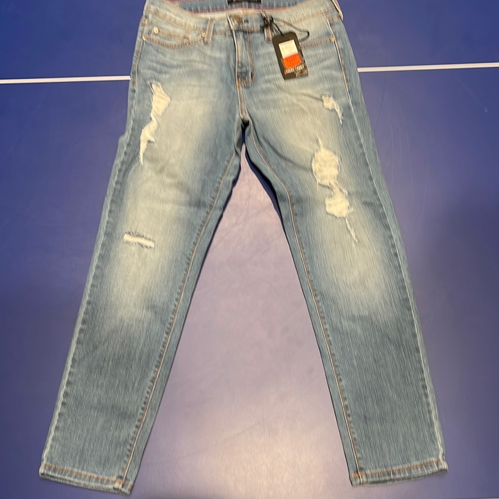 Angry rabbit skinny blue jeans